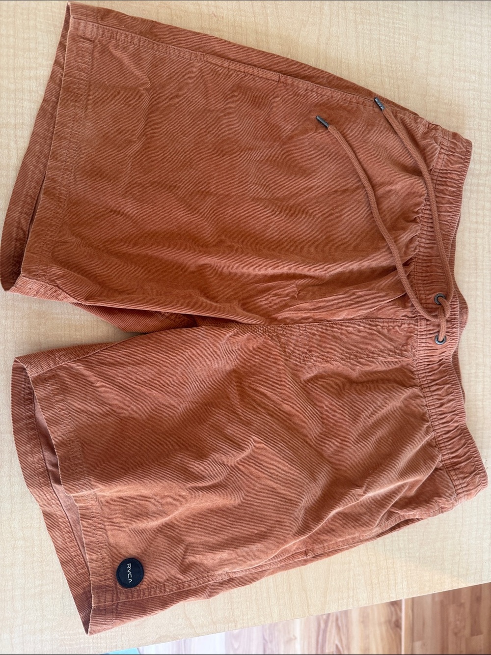 RVCA Rust Orange Men's Drawstring Shorts